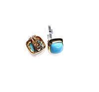 Orecchini Stocco Gioielli Donna in Oro giallo Turchese KYC - KYC